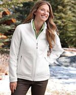 EB231 Ladies wind reisistant full zip jacket in white