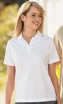 Ladies bamboo polo in white