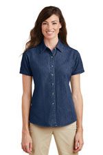 LSP11 Ladies short sleeve value denim shirt