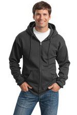PC90ZHT Full zip hooded sweatshirt in grey