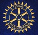 Rotary International logo that was digitized for embroidery