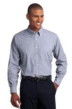 TLS640 Men's tall easy care shirt in blue