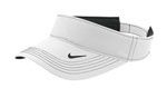 Nike visor with contrast stitching and moisture-management fabric