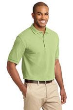 K420 Men's pique polo in light green