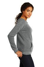 Ladies raw edge, off-the-shoulder sweatshirt