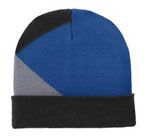 Colorblock knit cap with cuff