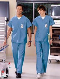 Embroidered scrubs