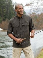 EB600 Long sleeve performance fishing shirt in green