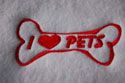 I love pets embroidered design