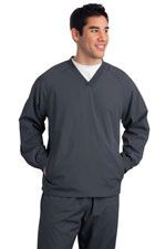 JST72 V-Neck raglan wind shirt in grey