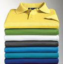 K527 polos in blue, green grey, yellow and white