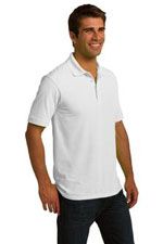KP150 Men's ring spun pique polo in white