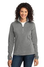 L224 Ladies microfleece 1/2 zip in pearl grey