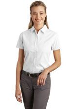 L608 / L508 Ladies easy care soil resistant shirt in white