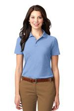 L510 Ladies stain-resistant polo in light blue