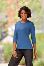 L517 Ladies scoop neck in moonlight blue