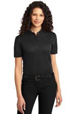 L525 Ladies Dry Zone ottoman polo in black