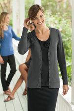 L545 Ladies concept cardigan in grey