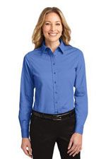 L608 / L508 Ladies easy care wrinkle resistant shirt in blue