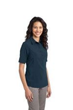 L650 Ladies ultra stretch polo in navy