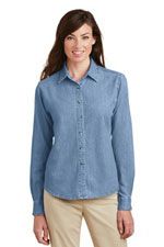 LSP10 Ladies long sleeve value denim shirt