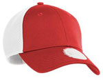 NE1020 New Era stretch mesh structured cap in red and white