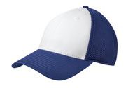 NE204 New Era ontrast mesh cap in white and royal