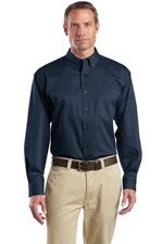 SP17 Men's Superpro long sleeve twill shirt in navy blue